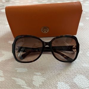Tory Burch sunglasses and sunglasses case